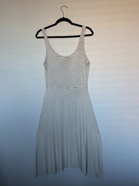 Cute Summer Spring Flowy Stripped Tank Dress Comfortable Stretchy Babydoll